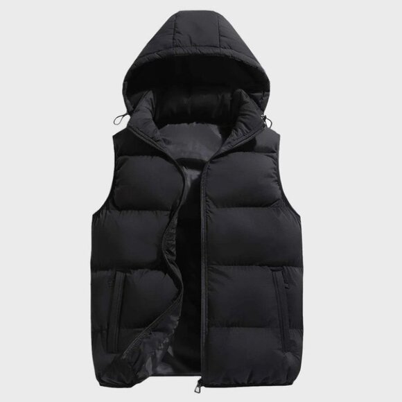Black Mens Puffer Vest